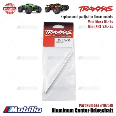 Traxxas Part #10757X Aluminum Center Driveshaft RC Mini Maxx BL-2S Mini XRT VXL-3S
