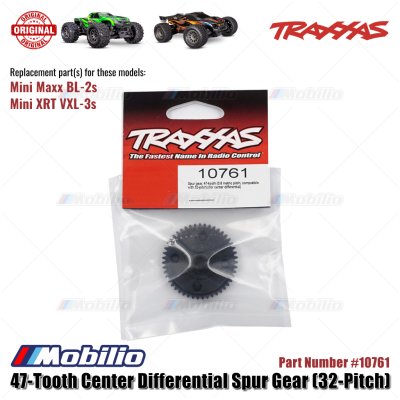 Traxxas Part #10761 47-Tooth Center Differential Spur Gear 32-Pitch RC Mini Maxx BL-2S Mini XRT VXL-3S