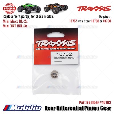 Traxxas Part #10762 Rear Differential Pinion Gear RC Mini Maxx BL-2S Mini XRT VXL-3S