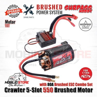 Surpass Crawler 5-Slot 550 Brushed Motor with 80A ESC Combo Waterproof
