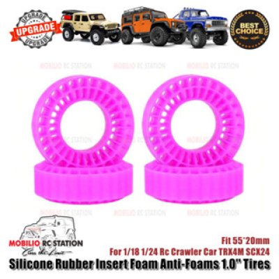 Silicone Rubber Insert Foam Anti-Foams 1.0'' Tires 1/18 1/24 RC Crawler Car TRX4M SCX24
