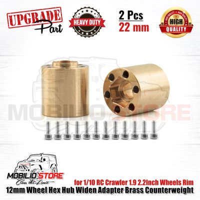 12 mm Wheel Hex Hub Widen Adapter Brass Counterweight for RC Crawler
