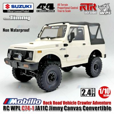 WPL C74-1 JA11C Jimny Canvas Convertible Realistic Hard Body RC 1/10 Scale Crawler Adventure RTR - C74-1 WP