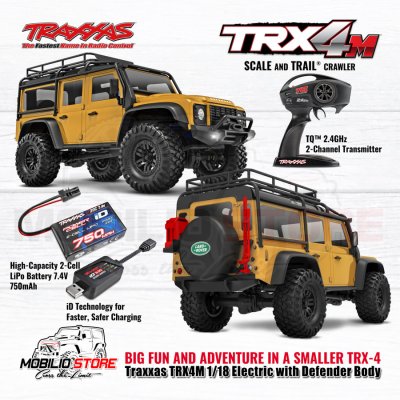 Traxxas TRX-4M 1/18 Electric Mini Crawler with Land Rover Defender Body