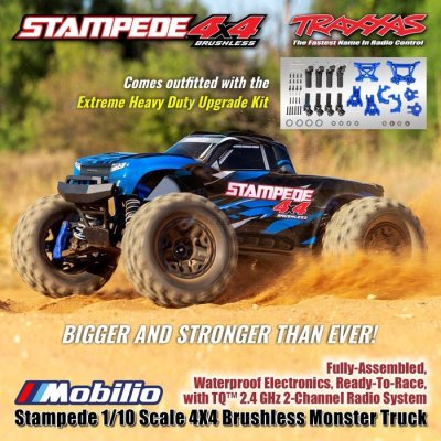 Traxxas Stampede 1/10 Scale 4X4 Brushless Monster Truck Fully-Assembled Waterproof RTR