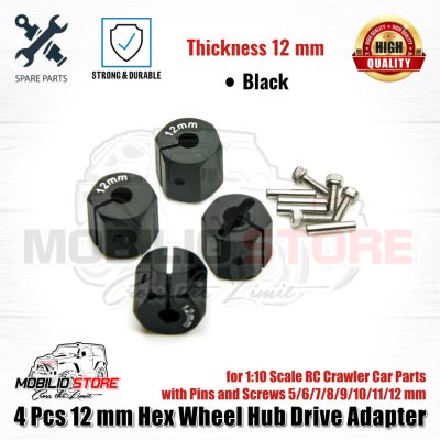 4 Pcs 12 mm Hex Wheel Hub Drive Thickness 5/6/7/8/9/10/11/12 mm for RC