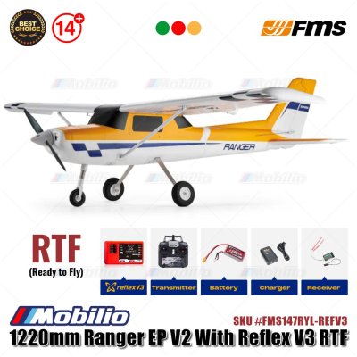 FMS 1220mm Ranger EP V2 With Reflex V3 RTF Ready to Fly #FMS147RGN-REFV3 RC Air Plane Aeromodelling FMS 1220mm Ranger EP V2 With Reflex V3 RTF Ready to Fly #FMS147RGN-REFV3 RC Air Plane Aeromodelling