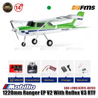 FMS 1220mm Ranger EP V2 With Reflex V3 RTF Ready to Fly #FMS147RGN-REFV3 RC Air Plane Aeromodelling