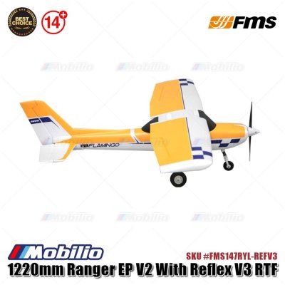 FMS 1220mm Ranger EP V2 With Reflex V3 RTF Ready to Fly #FMS147RGN-REFV3 RC Air Plane Aeromodelling