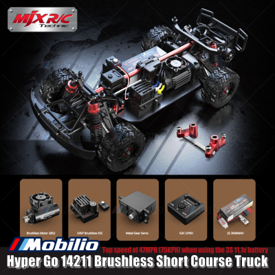 MJX Hyper Go 14211 75KPH Brushless 1:14 Scale Truck (2S & 3S LiPo Version) Ready To Run RTR