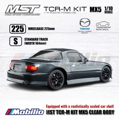 MST TCR-M RC 1/10 On-Road Racing Car KIT with Mazda MX-5 Clear Body
