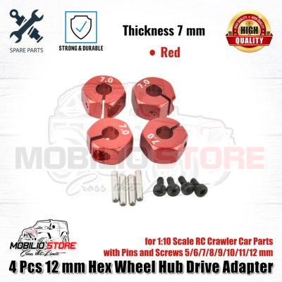 4 Pcs 12 mm Hex Wheel Hub Drive Thickness 5/6/7/8/9/10/11/12 mm for RC