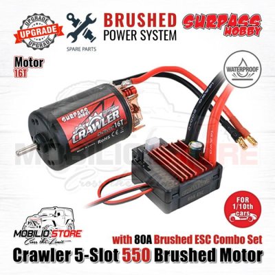 Surpass Crawler 5-Slot 550 Brushed Motor with 80A ESC Combo Waterproof