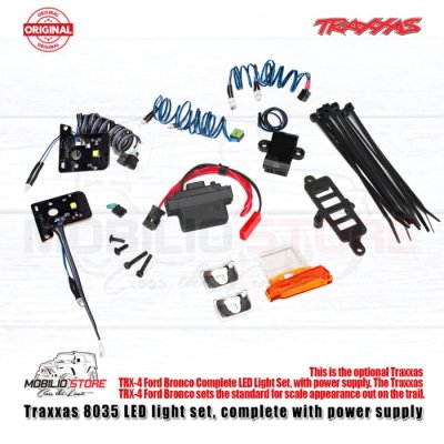 Traxxas #8035 LED Light Set Complete with Power Supply TRX-4 1979 Ford Bronco & F-150 LED Light Kit