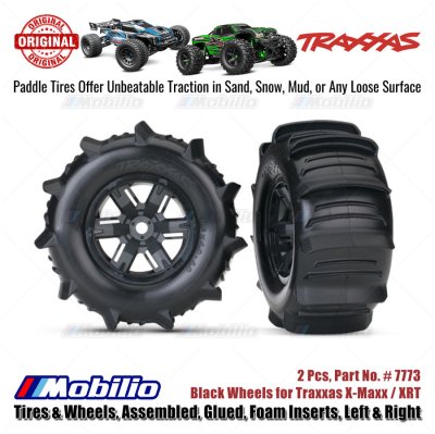 Traxxas Part #7773 Tires Paddle Wheels for X-Maxx XRT Assembled Glued 17mm Hex