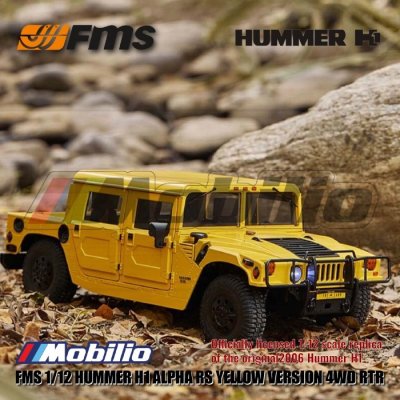 FMS Hummer H1 Alpha RS 1/12 RTR Version Electric Power with 2.4Ghz Transmitter RC Crawler Adventure