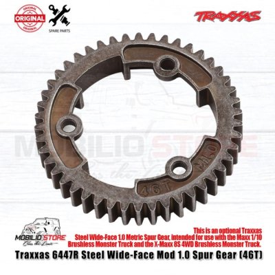 Traxxas 6447R Steel Wide-Face Mod 1.0 Spur Gear (46T) for X-Maxx XRT