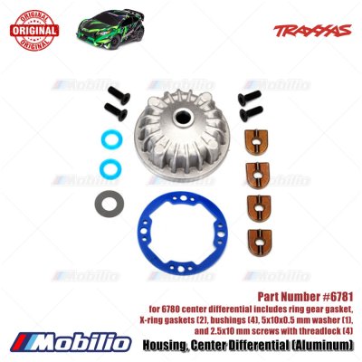 Traxxas Part #6781 Metal Housing Center Differential for 6780 RC Ford Raptor Hoss Rustler Slash Stampede