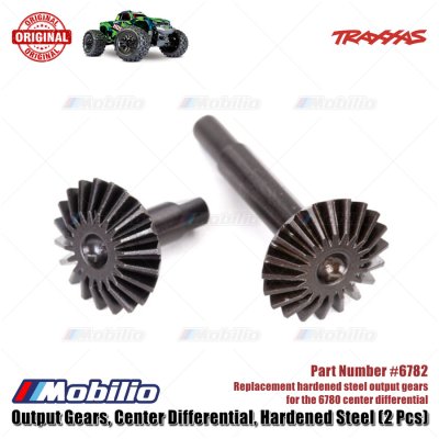 Traxxas Part #6782 Hardened Steel Output Gears for The 6780 Center Differential RC Hoss Rustler Stampede