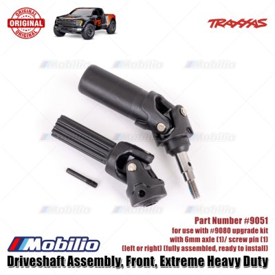 Traxxas Part #9051 Front Driveshaft with 6mm Axle for the Extreme Heavy Duty Upgrade Kit RC Ford Raptor Rustler Slash Stampede