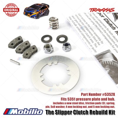 Traxxas Part #5352X Slipper Clutch Rebuild Kit Fits 5351 pressure plate and hub upgrade RC Ford ST Rally Slash Rustler Hoss Stampede