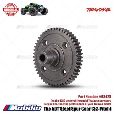 Traxxas Part #6842X 50T 32-pitch Spur Gear Fits 6780 Center Differential for RC Ford Raptor Slash Rustler Hoss Stampede