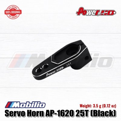 Power HD 25T Servo Metal Arm Black Part #HD-AP1620-BK Thick Light Weight AP1620