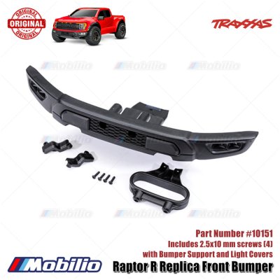 Traxxas Part #10151 Front Bumper with Bumper Support and Light Covers for RC Ford F-150 Raptor R 4X4