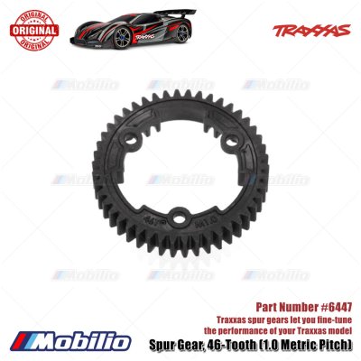 Traxxas Part #6447 Spur Gear 46T 1.0 Metric Pitch for RC XO-1 E-Revo Maxx