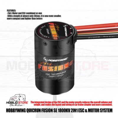 Hobbywing Quicrun Fusion SE 1800KV 2in1 Motor ESC Combo RC Crawler