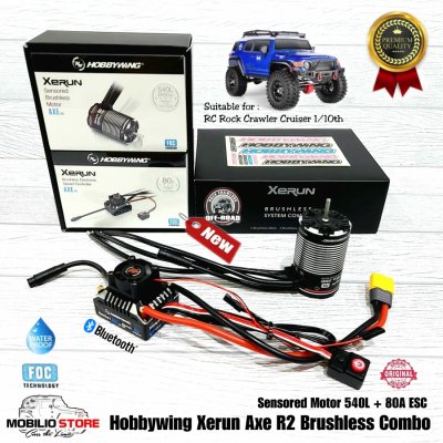 Hobbywing Xerun Axe Brushless Combo R2 Motor 540L ESC 80A FOC RC - R2-1400KV-80A