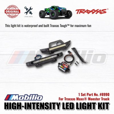 Traxxas Part #8990 Maxx LED Light Kit High-Intensity with Bumper Front Rear for RC Monster Trucks