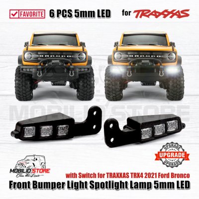 Front Bumper Light Spotlight Lamp 5mm LED for TRAXXAS Bronco 2021