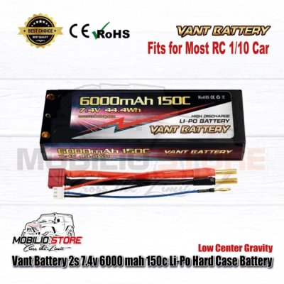 Vant 2S 7.4V 6000 mAh 150C Li-Po LCG Graphene Hard Case Battery