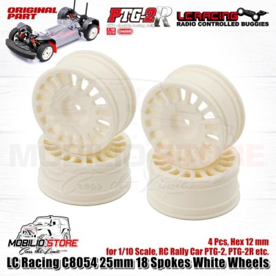 Spare Part LC Racing C8054 25mm 18 Spokes White Wheels PTG-2 PTG-2R