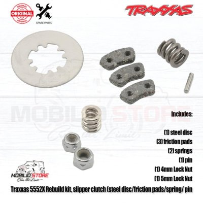 Traxxas #5552X Rebuild Kit Slipper Steel Disc Friction Pads Spring Pin