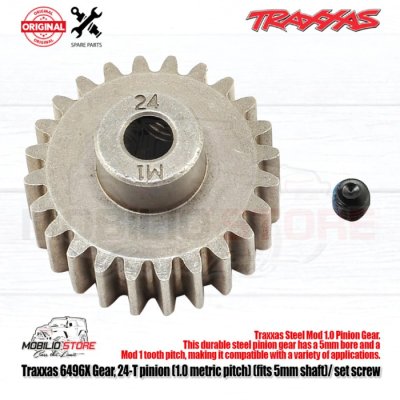 Traxxas #6496X 24T Pinion 1.0 Metric Pitch Fits 5mm Shaft