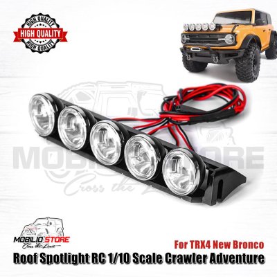 Roof Spotlight RC 1/10 Scale Crawler Adventure For TRX4 New Bronco