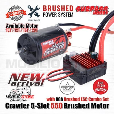 Surpass Crawler 5-Slot 550 Brushed Motor with 80A ESC Combo Waterproof