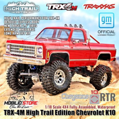 Traxxas 97064-1 TRX-4M High Trail Edition Chevrolet K10 1/18 Scale 4X4 RTR Clipless