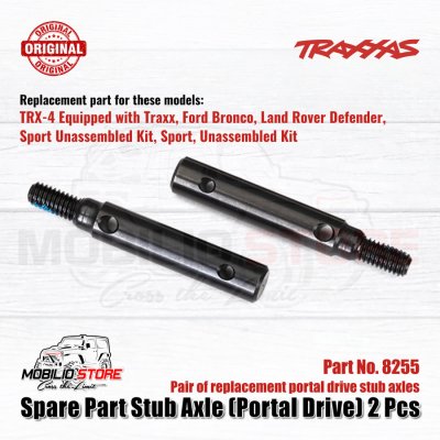 Spare Part Stub Axle Portal Drive 2 Pcs Part #8255 for Traxxas TRX4