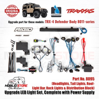 Upgrade LED Light Set with Power Supply 8095 for Traxxas TRX4 Defender