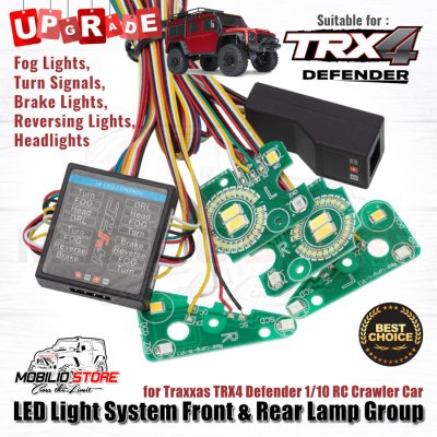 LED Light System Front & Rear Lamp Group for Traxxas TRX4 Defender