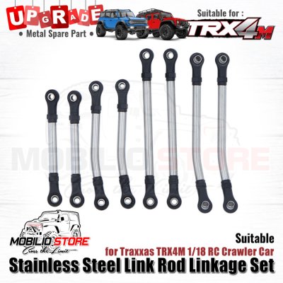 Upgrade Stainless Steel Link Rod Linkage Set Traxxas TRX4M RC Crawler