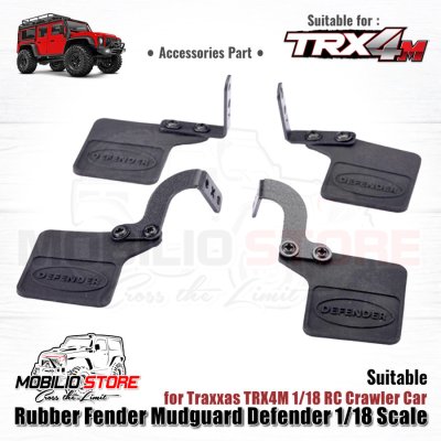 Rubber Fender Mudguard Defender 1/18 Scale Traxxas TRX4M RC Crawler