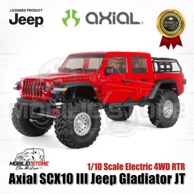 RC Axial SCX10 III Jeep Gladiator JT 1/10 Scale 4WD RTR Rubicon Portal