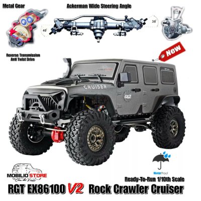 RGT EX 86100 V2 1:10 Scale Rock Crawler Cruiser 4WD Offroad RTR