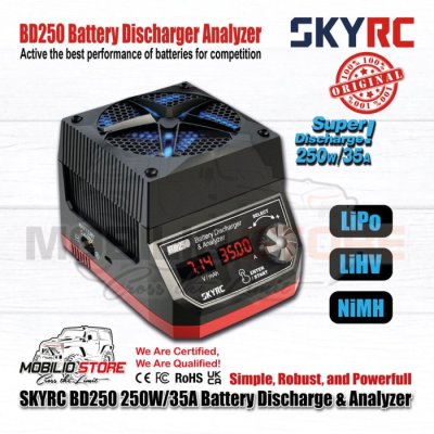 SKYRC BD250 250W 35A LiPo/LiHV/NiMH Discharger and Battery Analizer