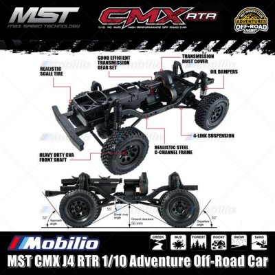 MST CMX J4 Jimny RTR 242mm Wheelbase RC Adventure Off-Road Crawler Car