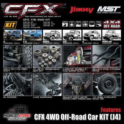 RC MST CFX 4WD Off-Road Car KIT (J4) Jimny Off-Road Crawler Adventures